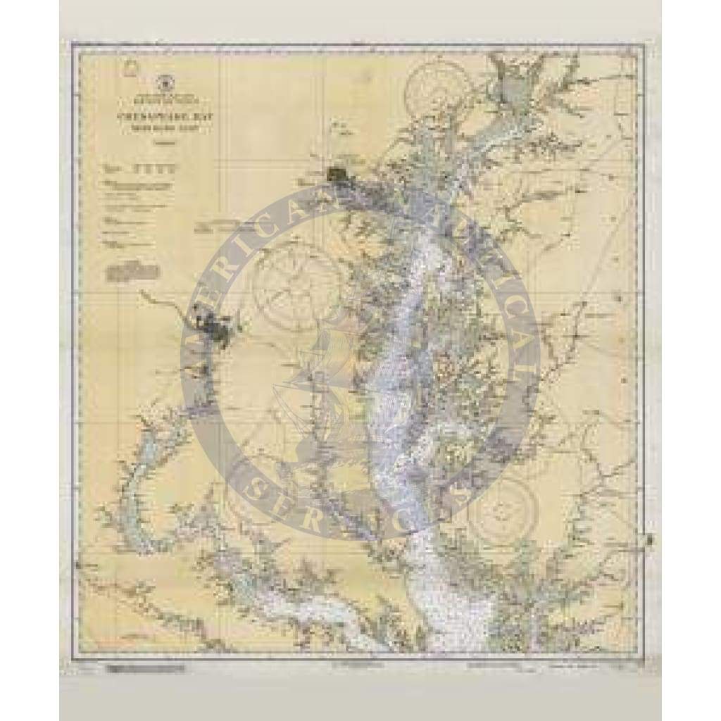 Historical Nautical Chart 77-08-1933: VI, Chesapeake Bay Northern Part Year 1933