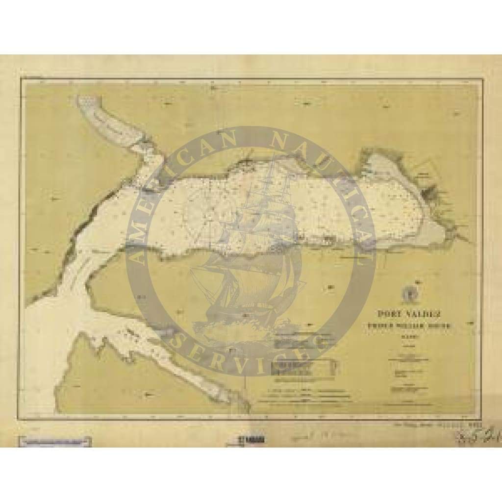 Historical Nautical Chart 8521-4-1902: AK, Port Valdez Year 1902