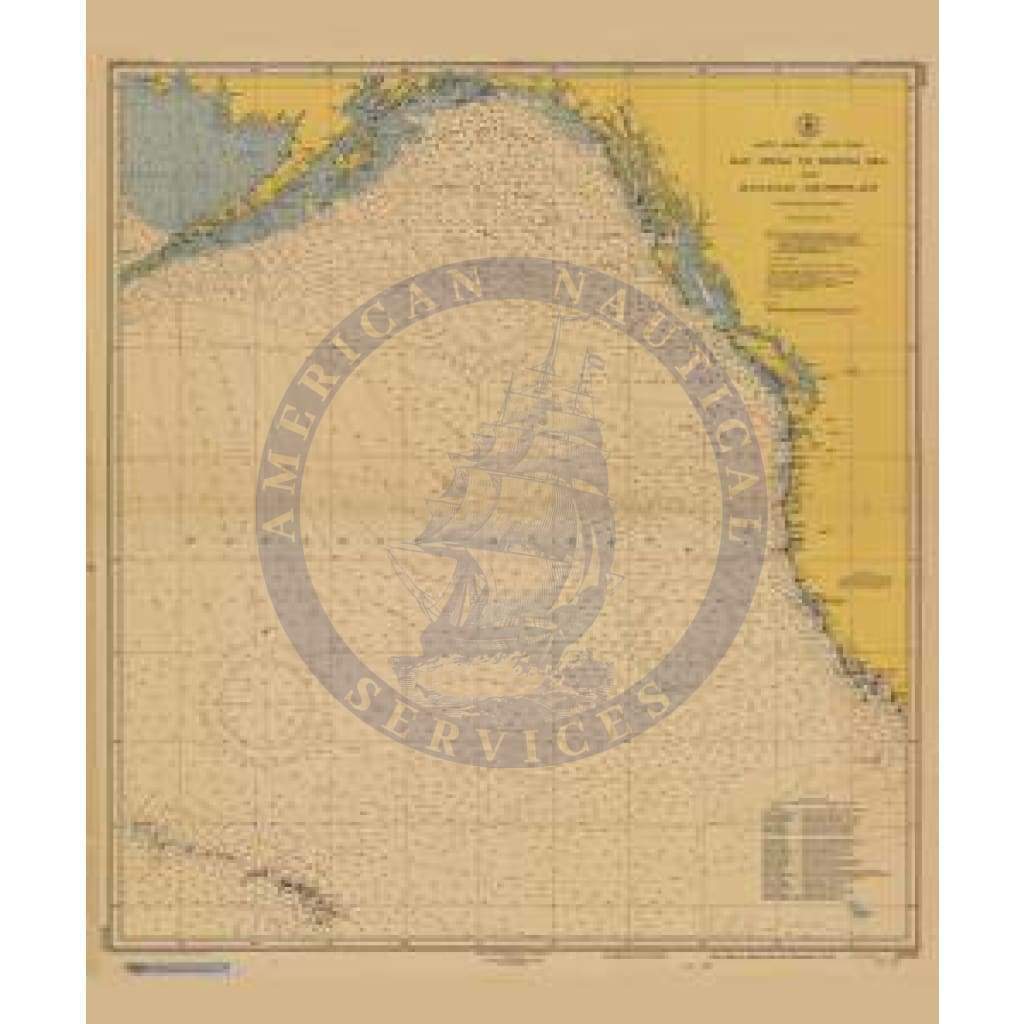 Historical Nautical Chart 9000-1-1949: CA, San Diego To Bering Sea and Hawaiian Arch. Year 1949
