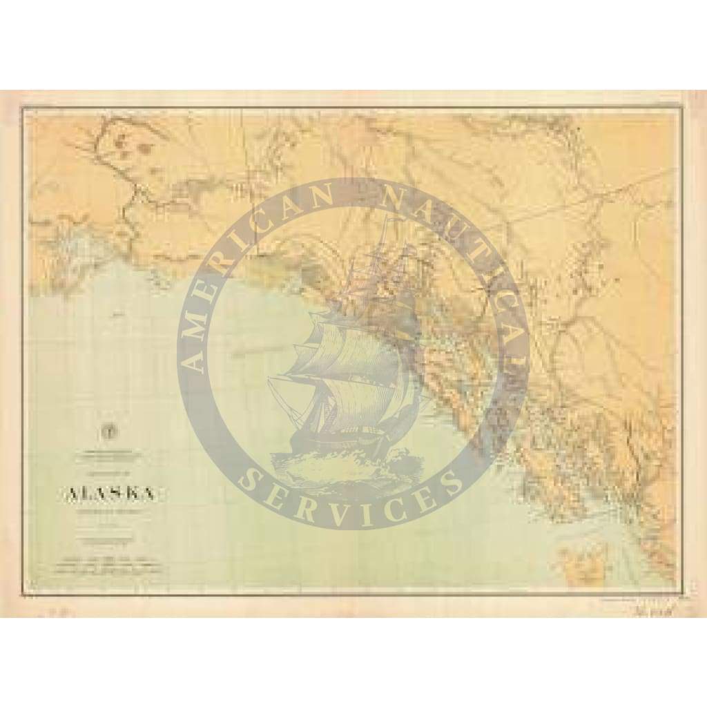 Historical Nautical Chart: AK, Alaska Southeast Section Year 1898
