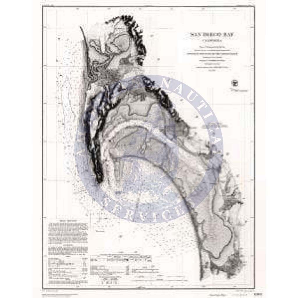 Historical Nautical Chart CP920C: CA, San Diego Bay Year 1872