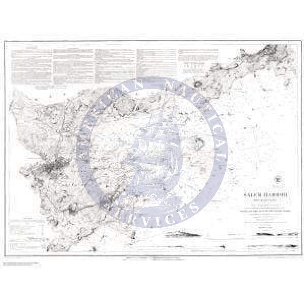 Historical Nautical Chart CPN0335C: MA, Salem Harbor Year 1869