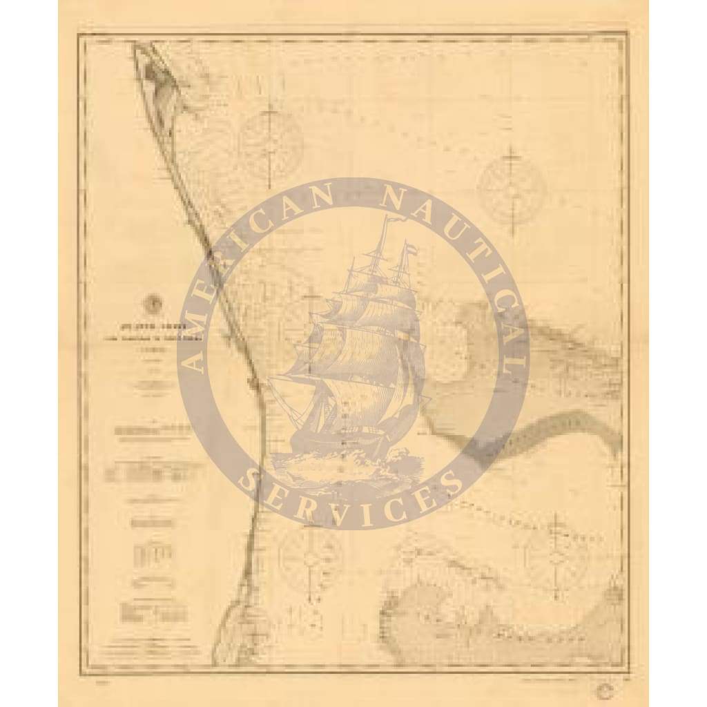 Historical Nautical Chart LC00014-10-1900: FL, Atlantic Coast, Cape Canaveral To Fowey Year 1900