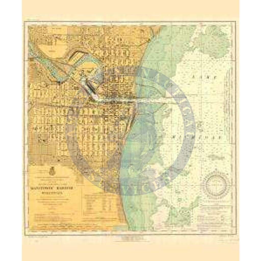 Historical Nautical Chart LS734-06-1918: WI, Manitowoc Harbor Year 1918