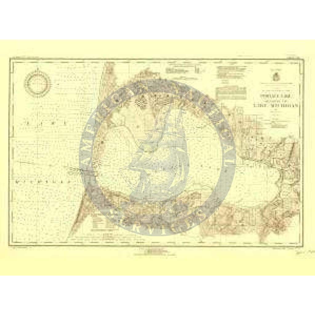 Historical Nautical Chart LS777-03-1930: MI, Portage Lake Year 1930