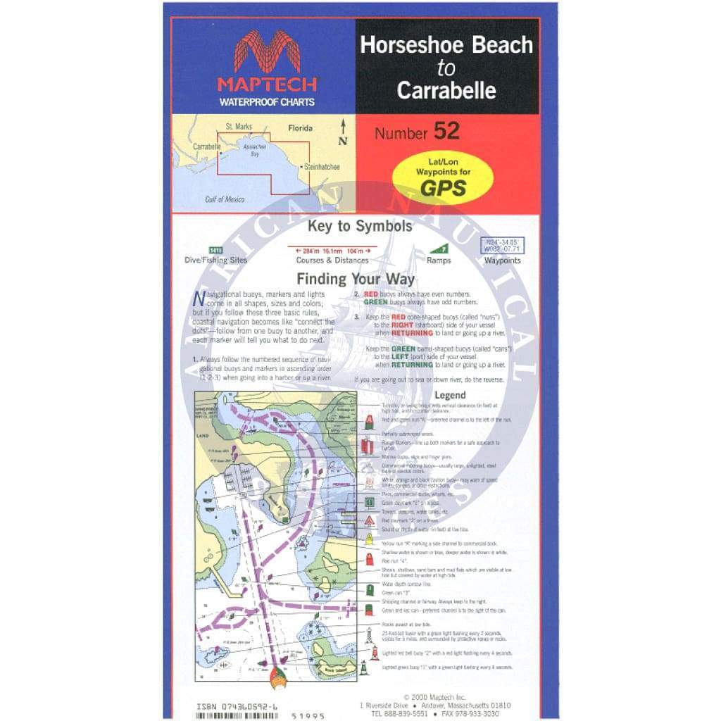 Horseshoe Beach to Carrabelle Waterproof Chart, 1st Edition