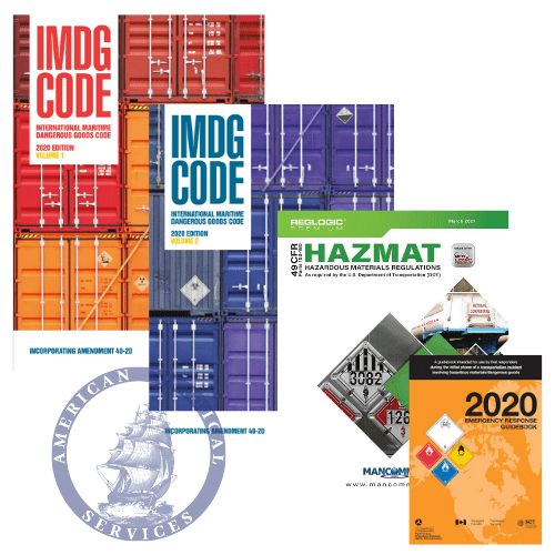 IMDG Code (40-20) + 49 CFR: Transportation (100-185) + Emergency Response Guidebook (ERG)