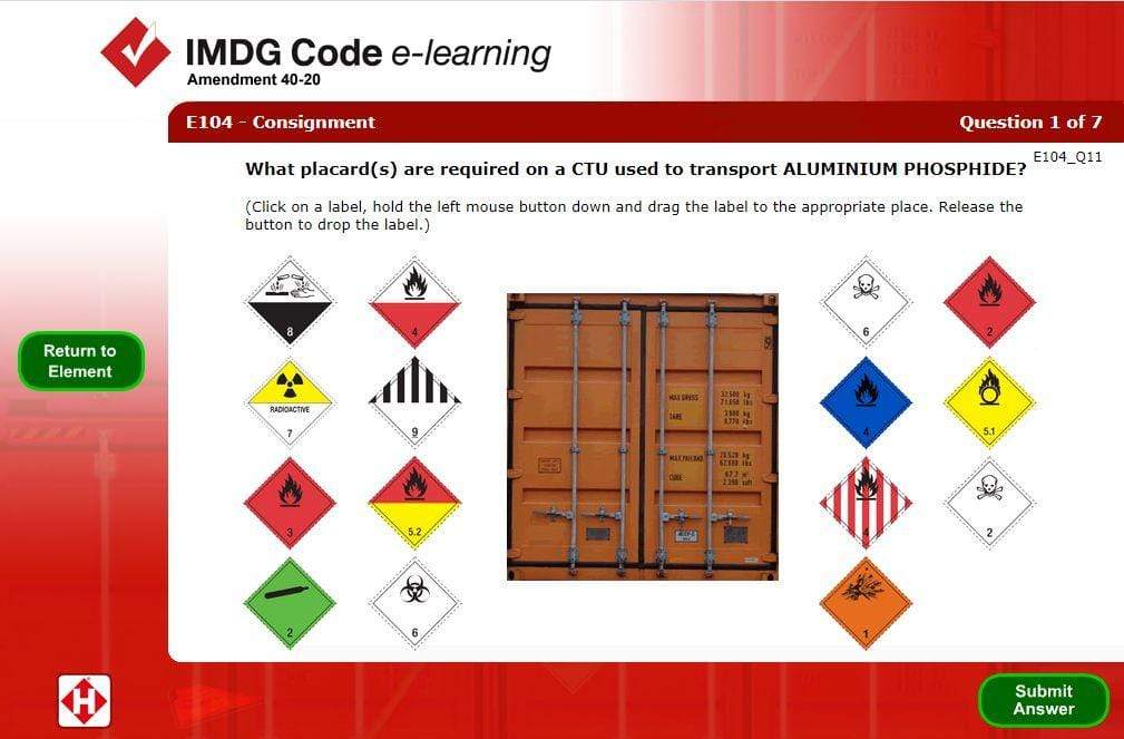 IMDG Code e-Learning: IMDG Code Ship Operator Course