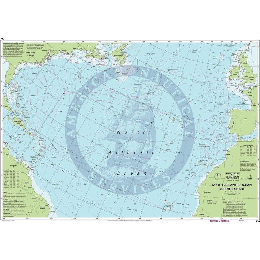 Imray Chart 100: North Atlantic Ocean Passage (North Atlantic Ocean)