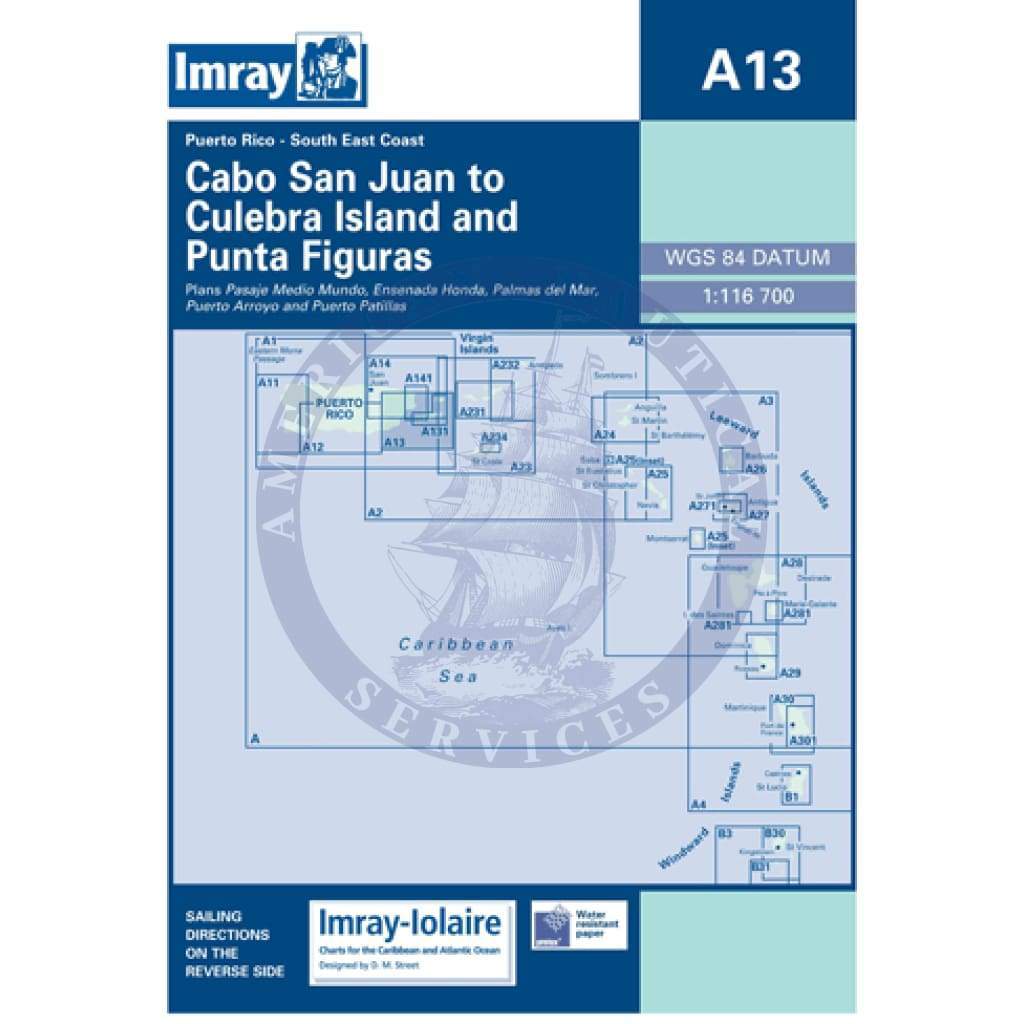 Imray Chart A13: Cabo San Juan to Culebra Is and Punta Figuras