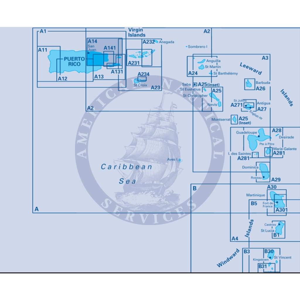 Imray Chart A14: San Juan to Isla de Vieques and Isla de Culebra