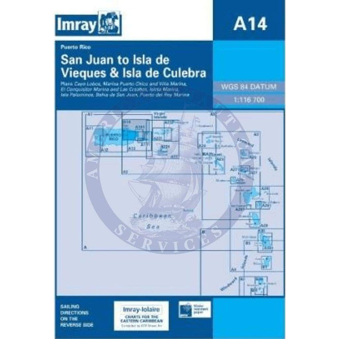 Imray Chart A14: San Juan to Isla de Vieques and Isla de Culebra