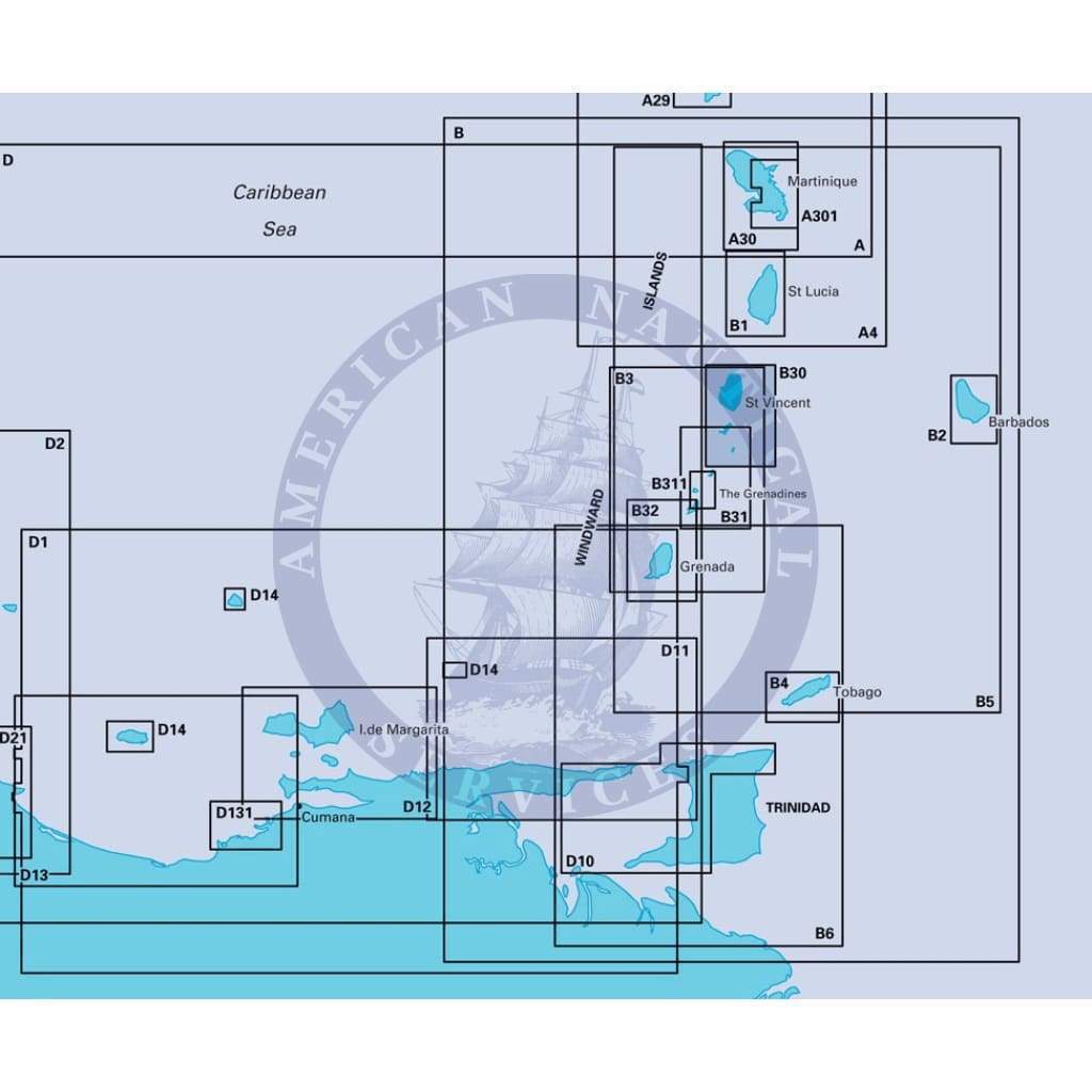 Imray Chart B30: Grenadines - North Sheet (St Vincent to Mustique)