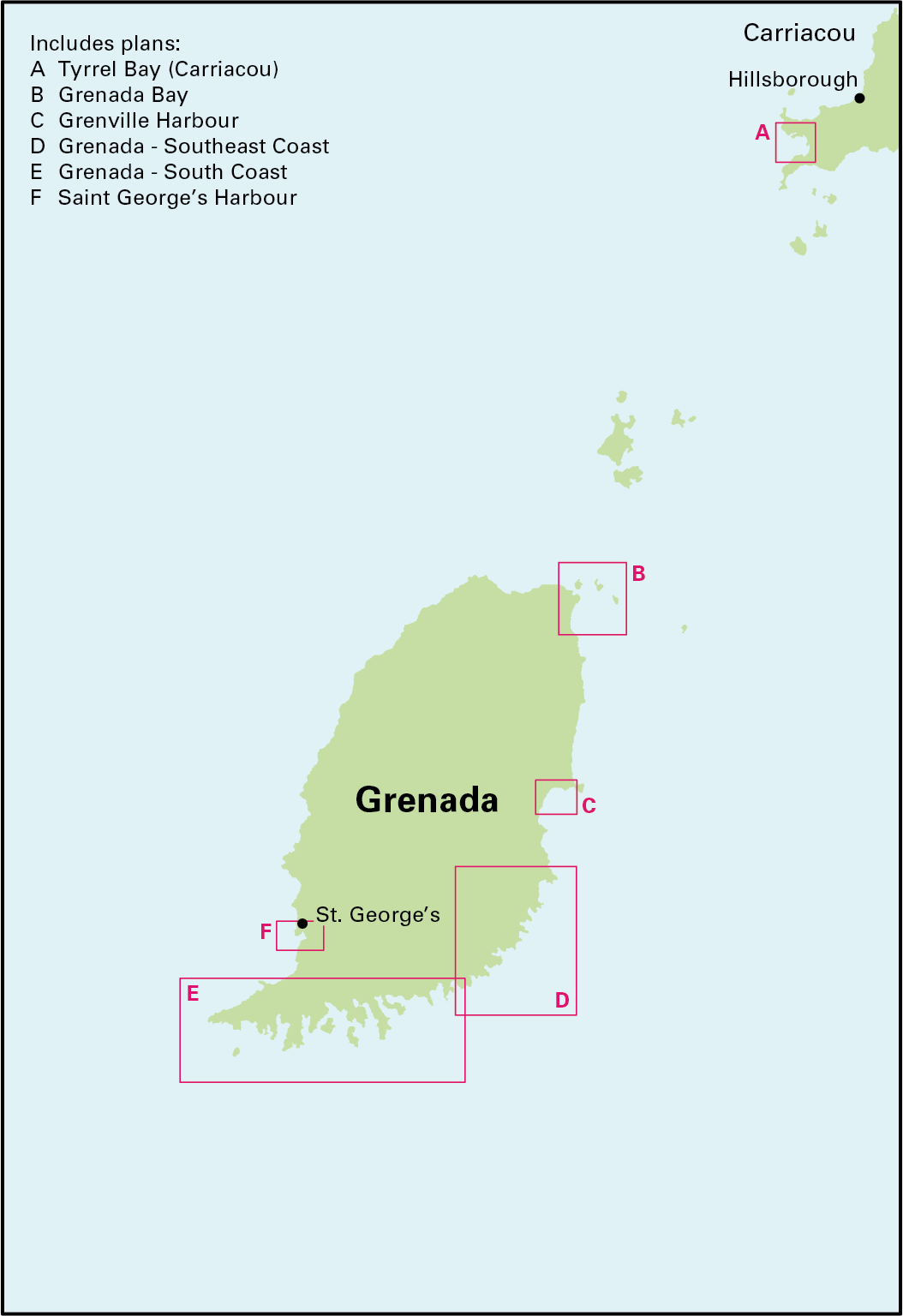 Imray Chart B32: Carriacou to Grenada