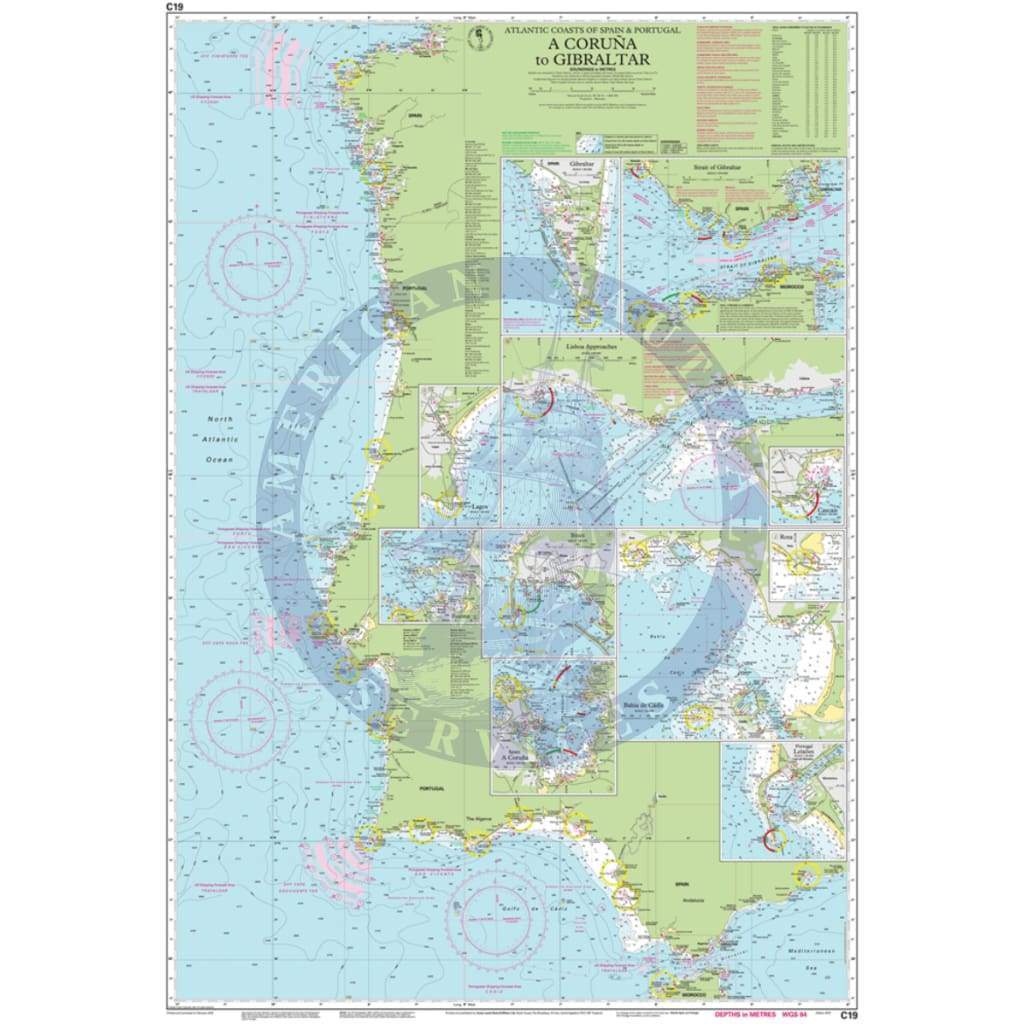 Imray Chart C19: A Coruña to Gibraltar