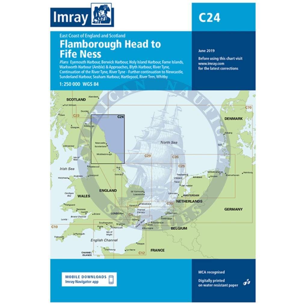 Imray Chart C24: Flamborough Head to Fife Ness