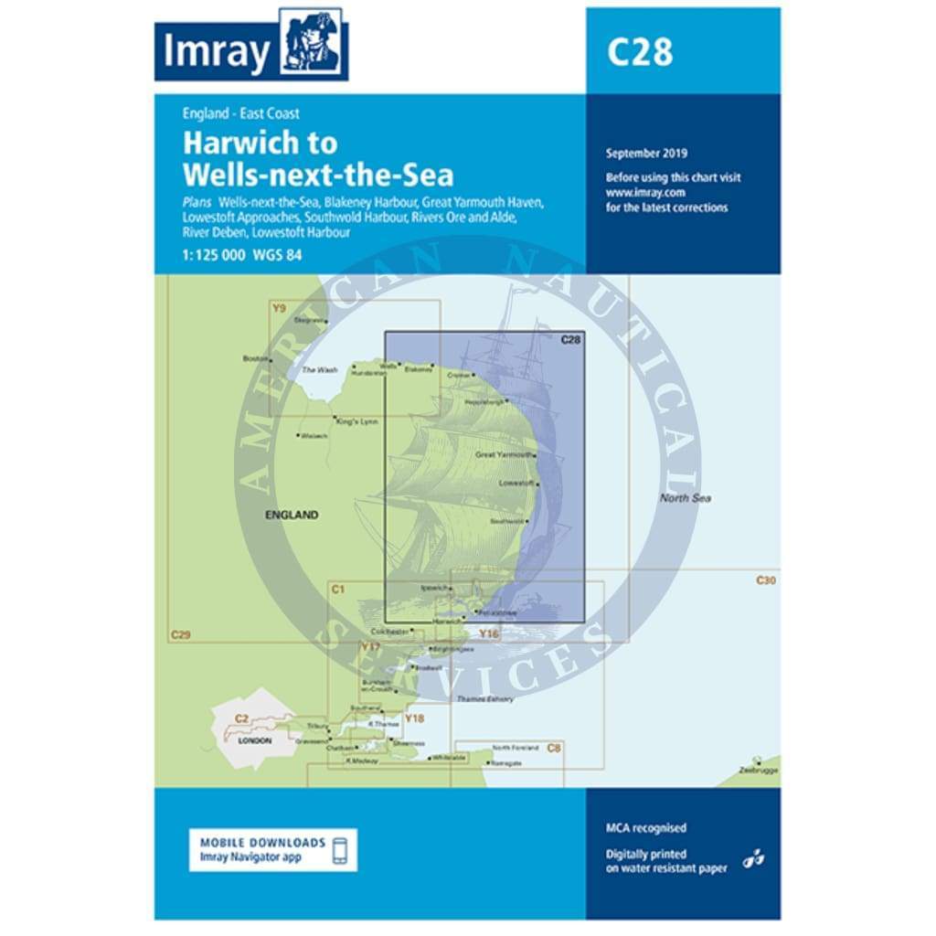 Imray Chart C28: Harwich to Wells-next-the-Sea