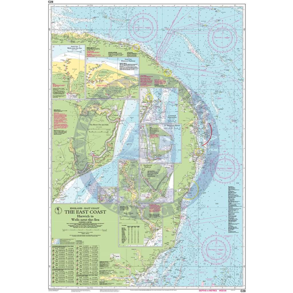 Imray Chart C28: Harwich to Wells-next-the-Sea