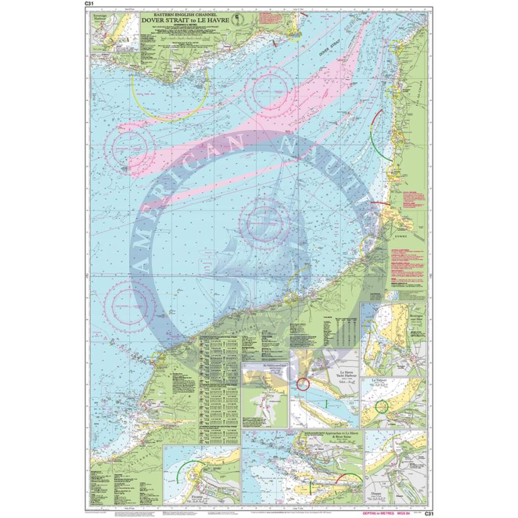 Imray Chart C31: Dover Strait to Le Havre - Amnautical