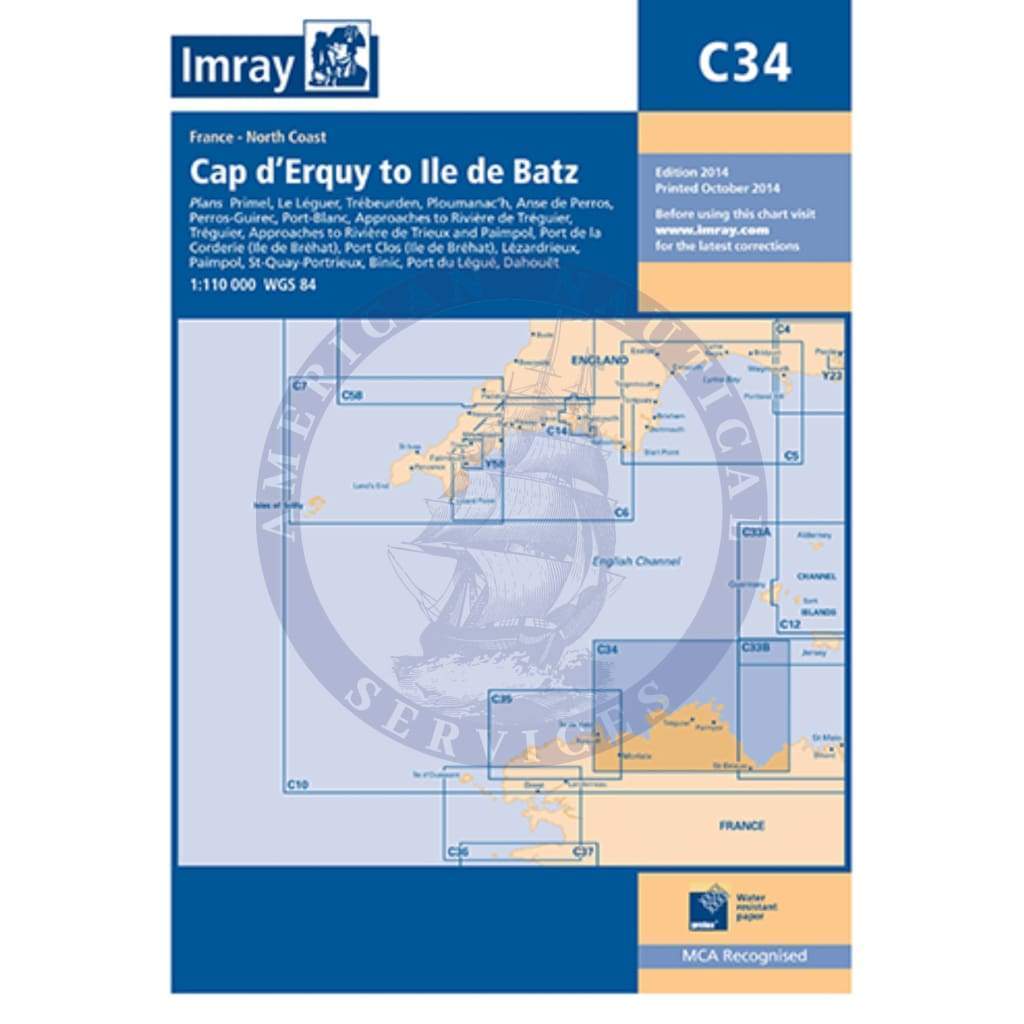 Imray Chart C34: Cap d'Erquy to Ile de Batz