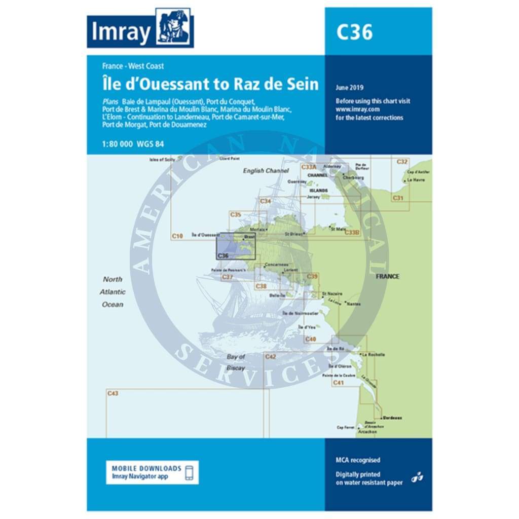 Imray Chart C36: Île d’Ouessant to Raz de Seine
