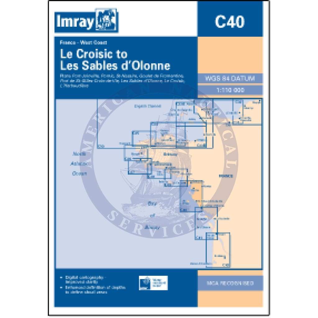 Imray Chart C40: Le Croisic to Les Sables d'Olonne