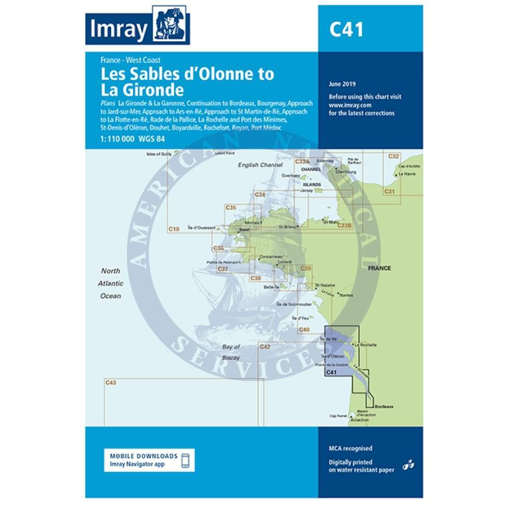 Imray Chart C41: Les Sables d'Olonne to La Gironde