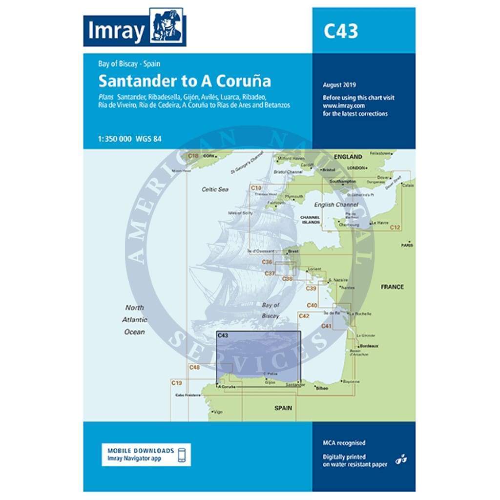 Imray Chart C43: Santander to A Coruña