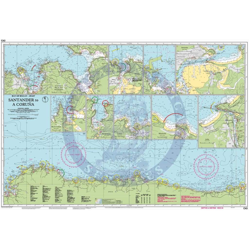 Imray Chart C43: Santander to A Coruña
