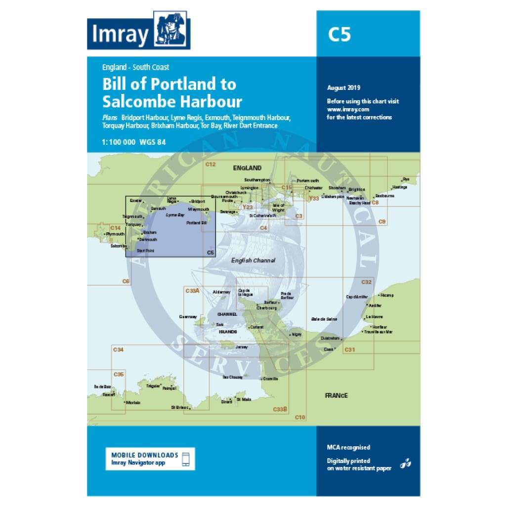 Imray Chart C5: Bill of Portland to Salcombe Harbour