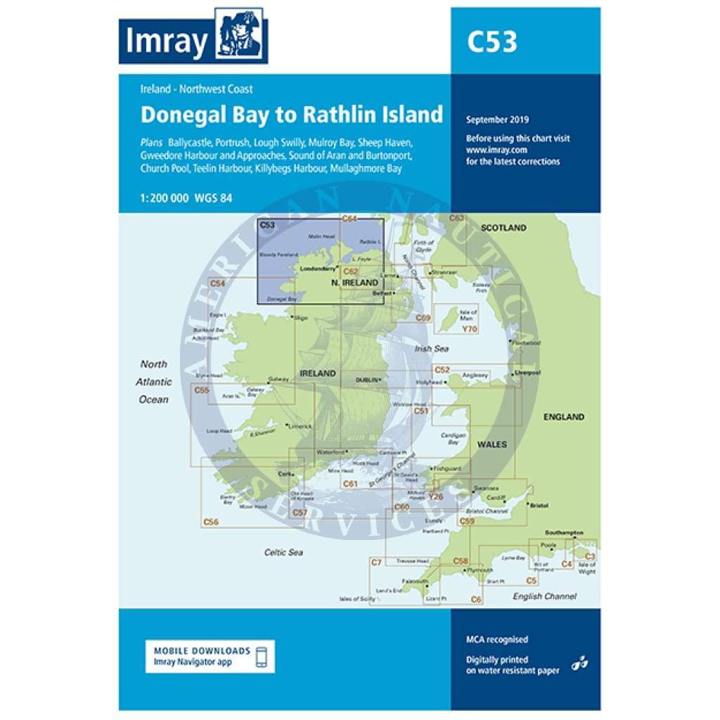 Imray Chart C53: Donegal Bay to Rathlin Island