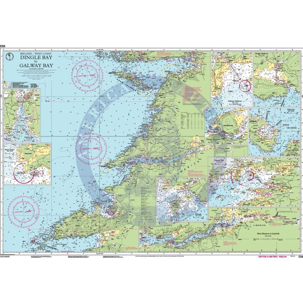 Imray Chart C55: Dingle Bay to Galway Bay