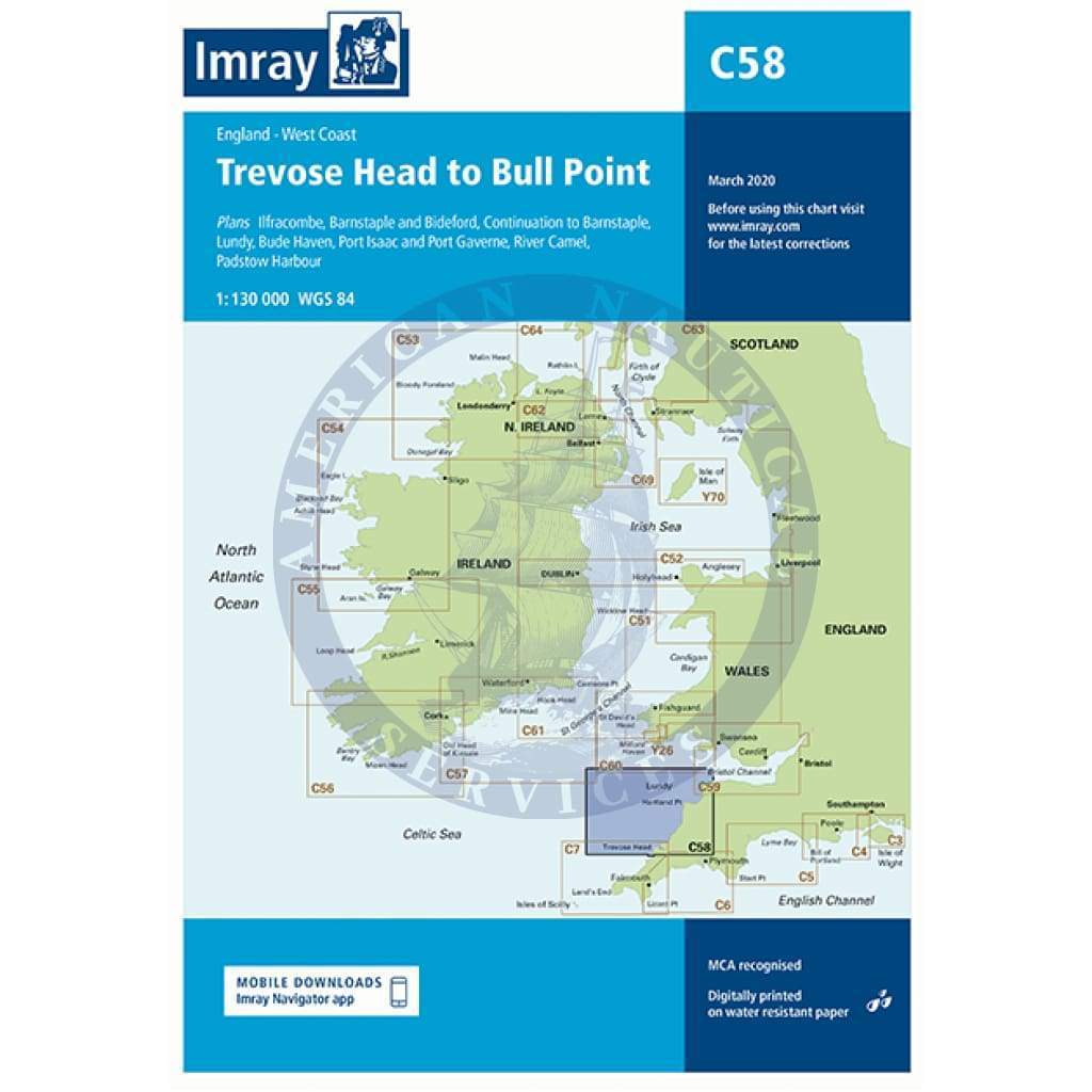 Imray Chart C58: Trevose Head to Bull Point