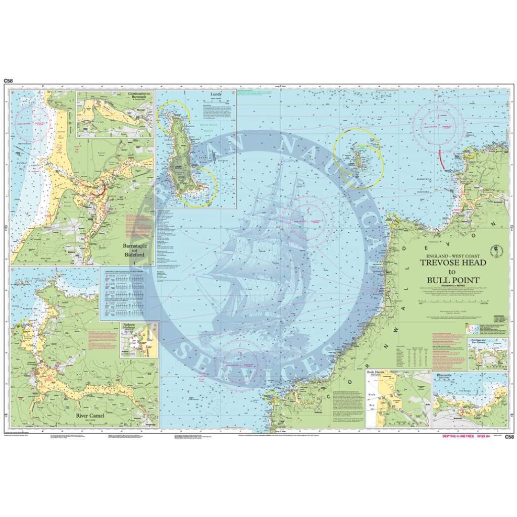 Imray Chart C58: Trevose Head to Bull Point