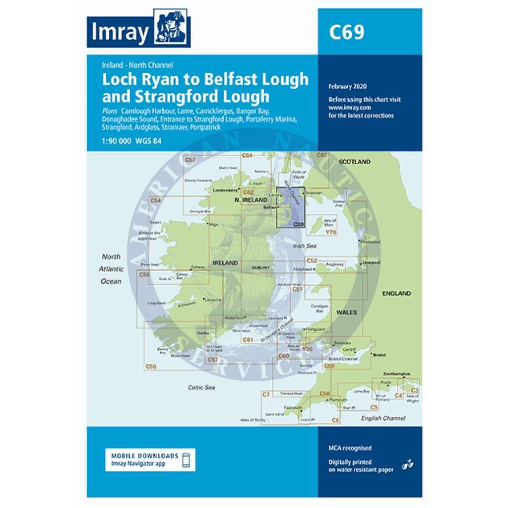 Imray Chart C69: Loch Ryan to Belfast Lough and Strangford Lough