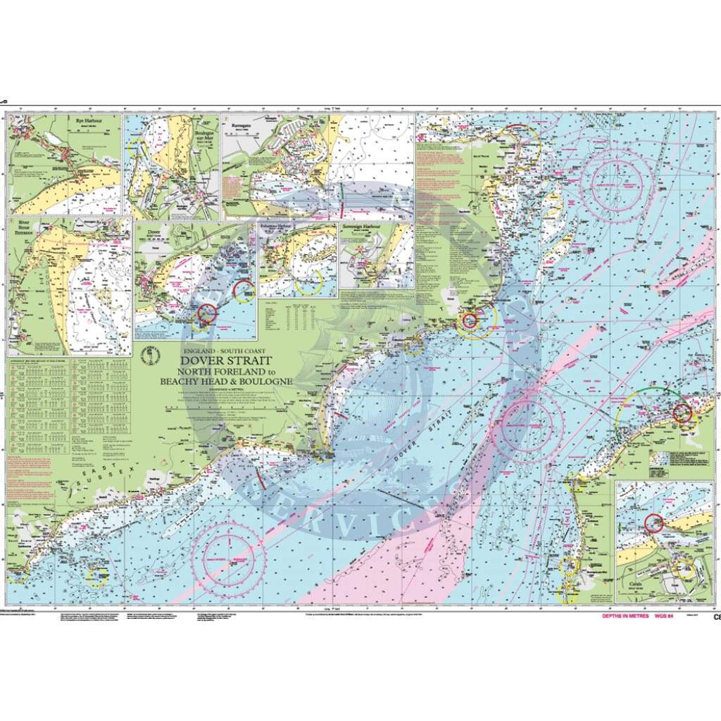 Imray Chart C8: Dover Strait - North Foreland to Beachy Head and Boulogne
