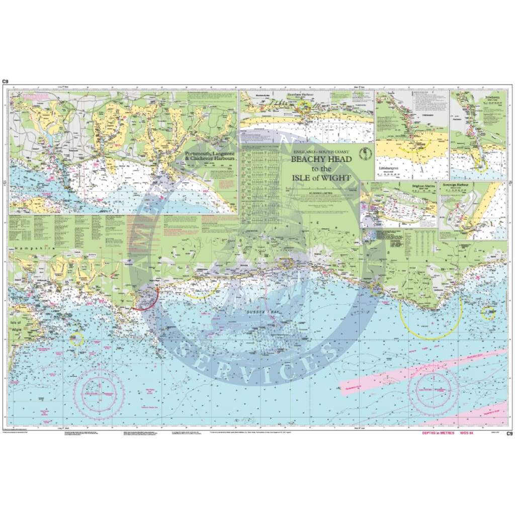 Imray Chart C9: Beachy Head to Isle of Wight