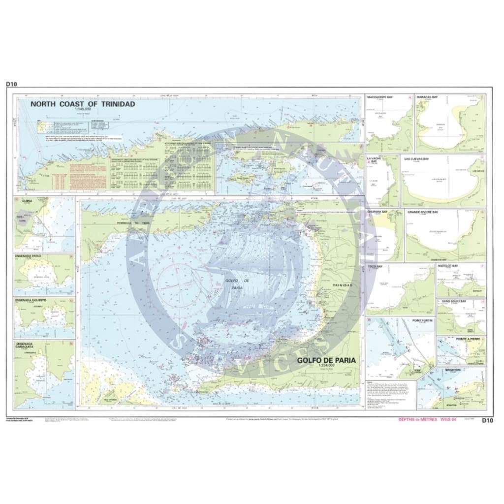 Imray Chart D10: North Coast of Trinidad and Golfo de Paria