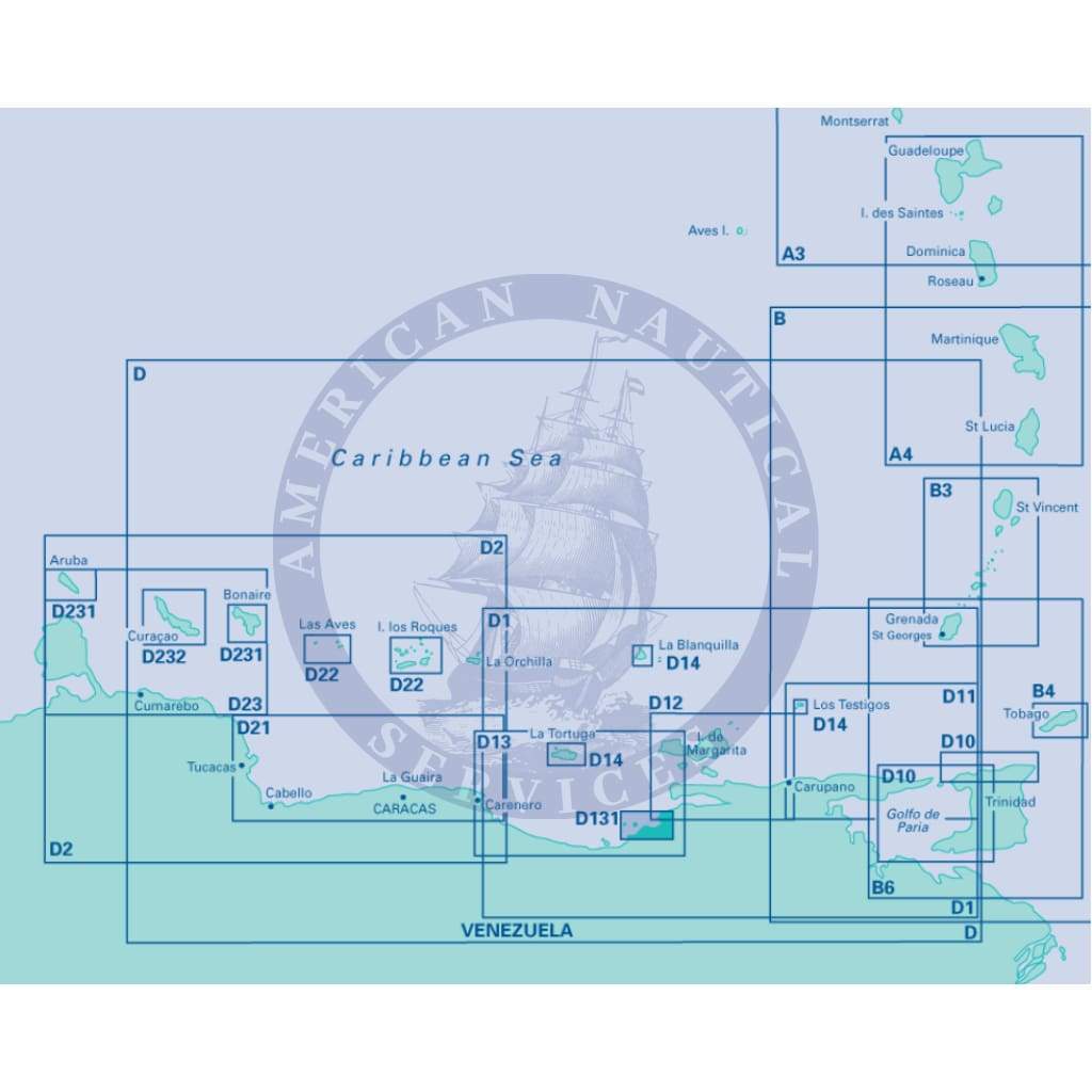 Imray Chart D131: Puerto Mochima to Bahia de Barcelona