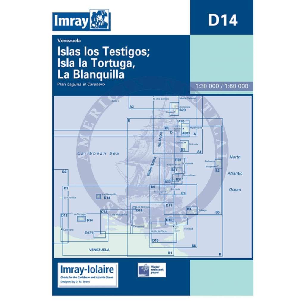 Imray Chart D14: Islas los Testigos, Isla la Tortuga, la Blanquilla