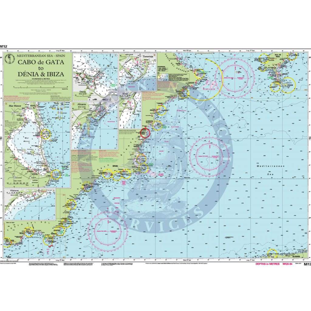 Imray Chart M12: Cabo de Gata to Dénia and Ibiza