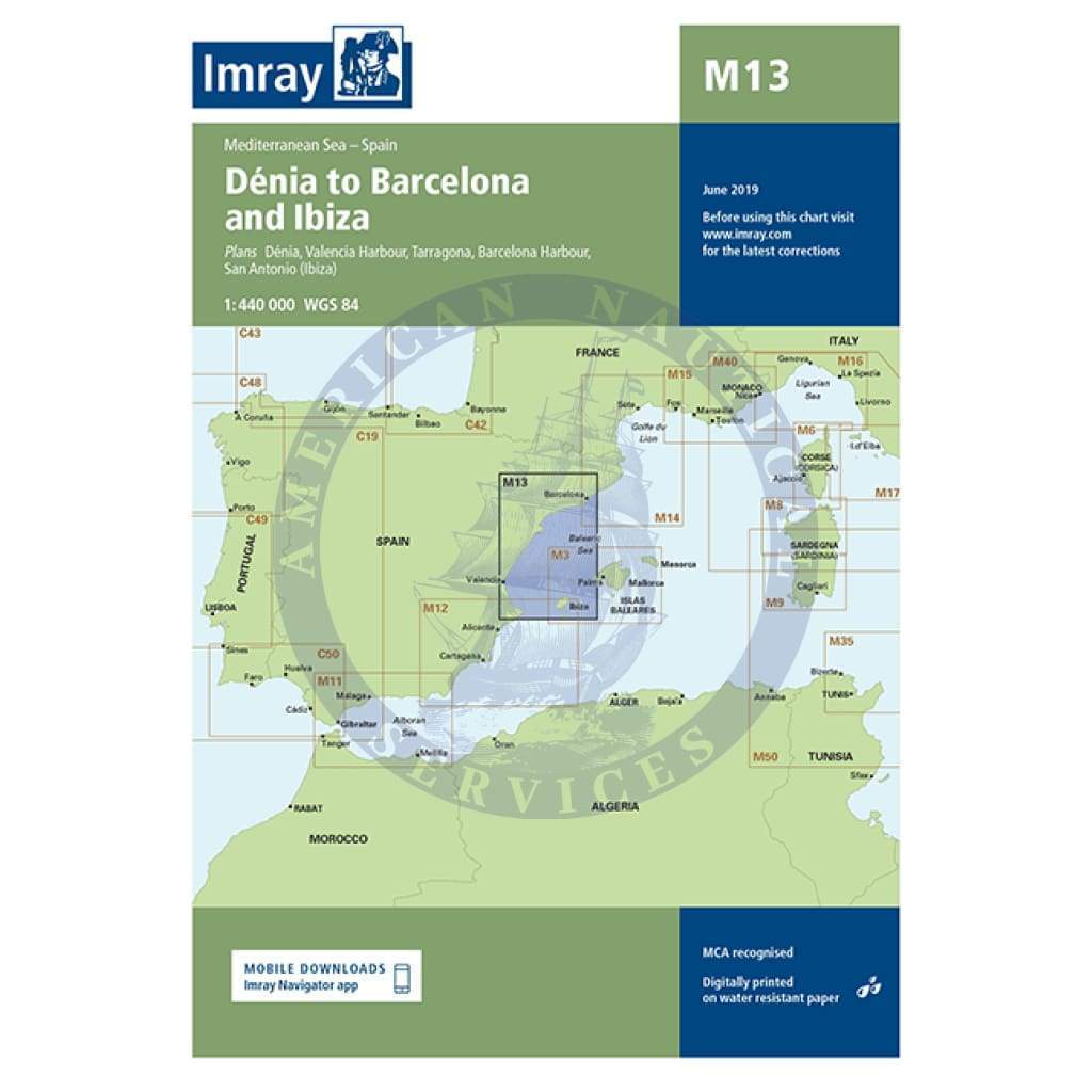 Imray Chart M13: Dénia to Barcelona and Ibiza