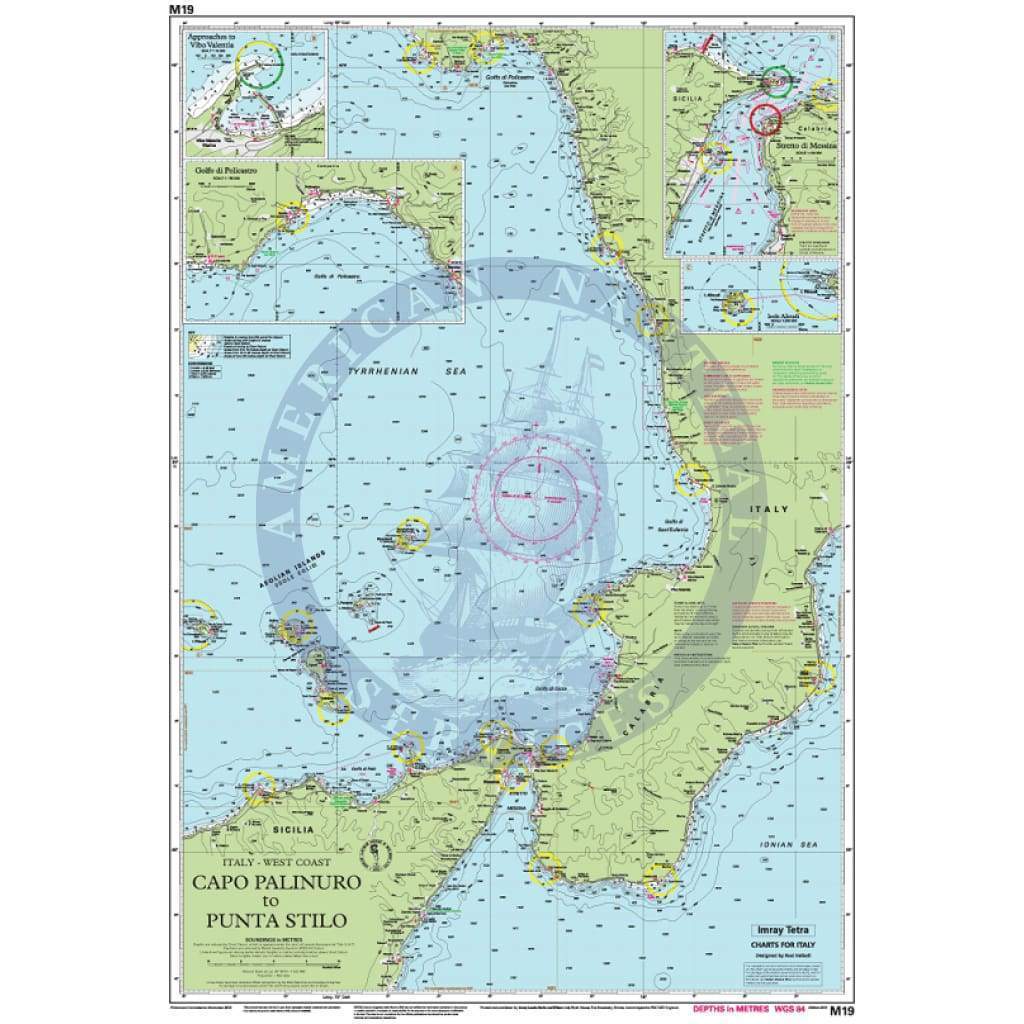 Imray Chart M19: Capo Palinuro to Punta Stilo