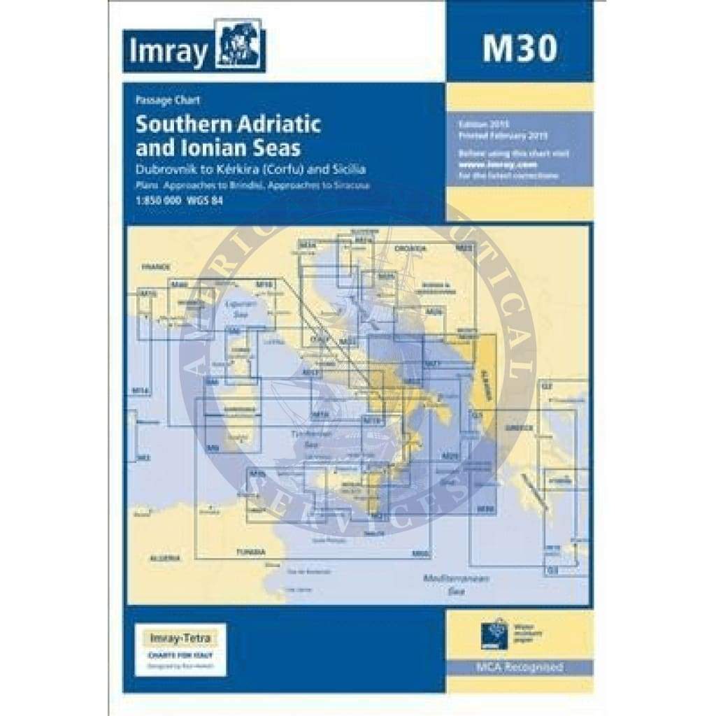Imray Chart M30: Southern Adriatic and Ionian Seas