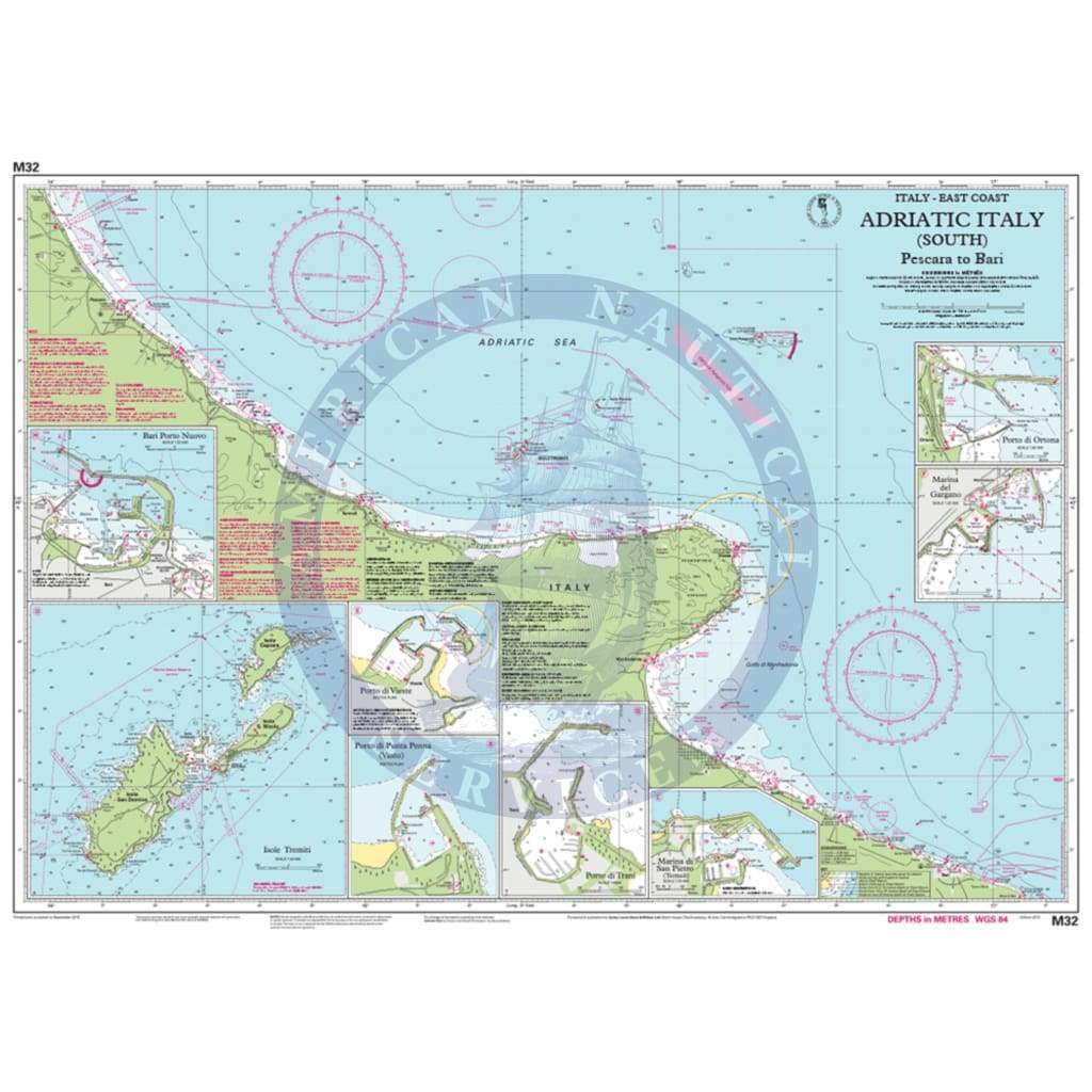 Imray Chart M32: Adriatic Italy (South)