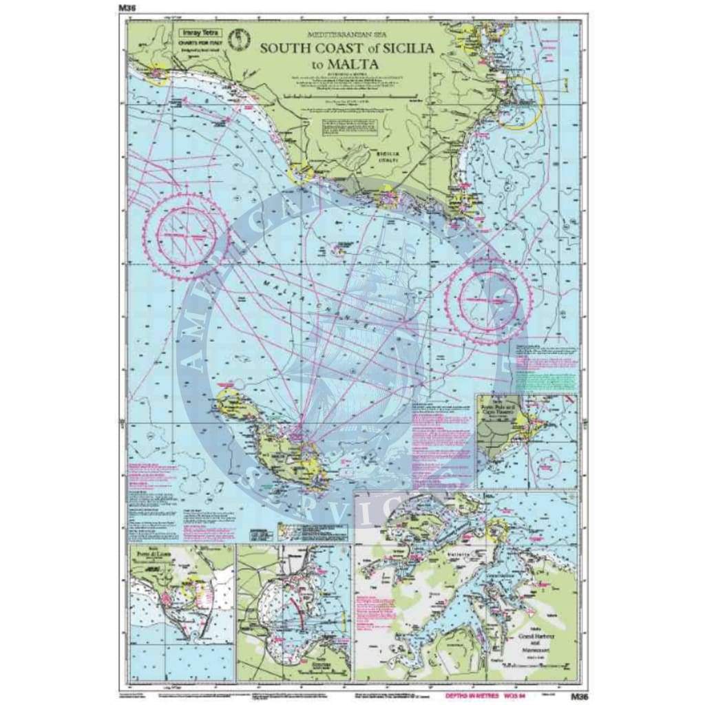 Imray Chart M36: South Coast of Sicilia to Malta