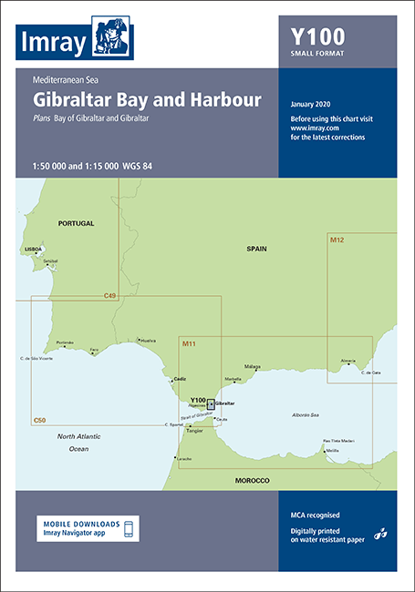 Imray Chart Y100: Gibraltar Bay and Harbour (Small Format)