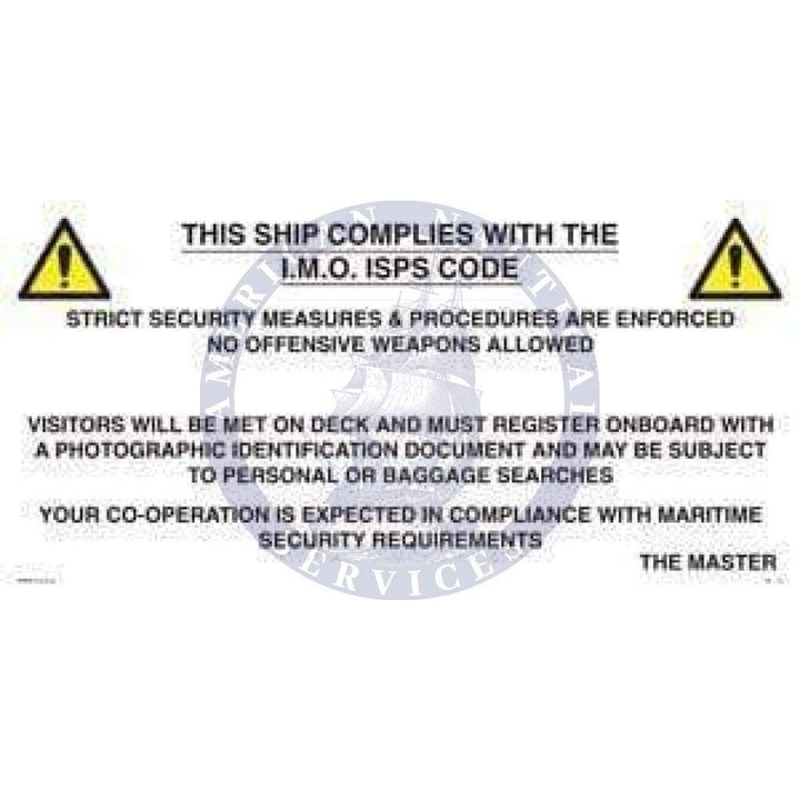 Isps Code Signage ISPS Code Sign: ISPS Gangway Board - Amnautical