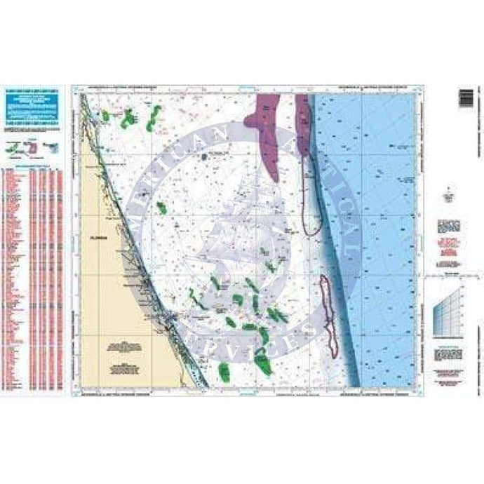 Jacksonville to Daytona Offshore Fish and Dive Chart 125F