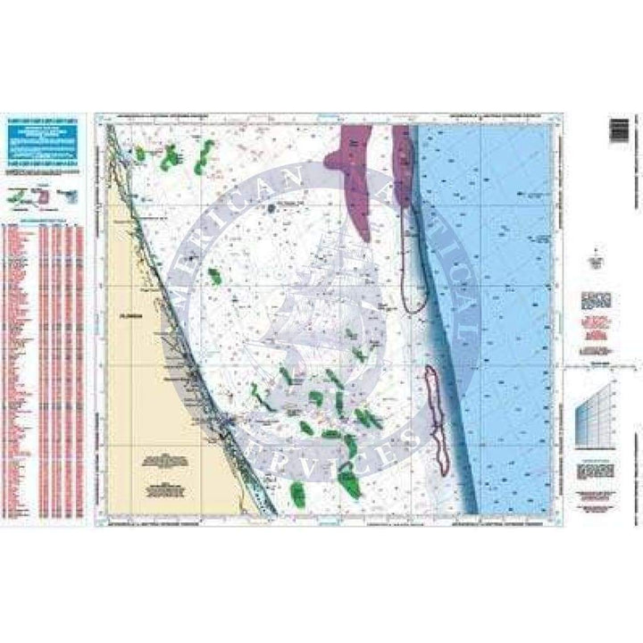 Jacksonville to Daytona Offshore Fish and Dive Chart 125F Amnautical